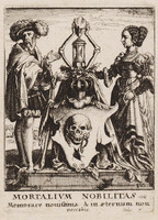 KG 00712
<br/>
Dodendans: wapen met doodshoofd
<br/>
<em>Hollar, Wenzel (1607-1677)</em>